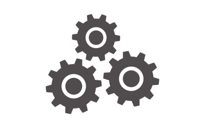 Engranaje Vector Icono Ilustración Diseño V15