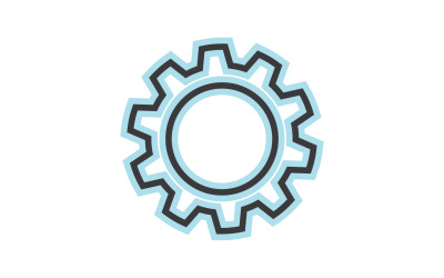 Engranaje Vector Icono Ilustración Diseño V7