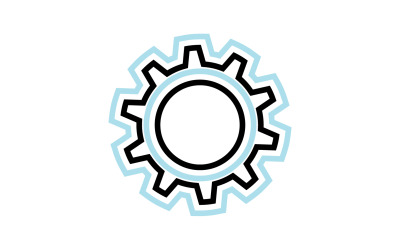 Engranaje Vector Icono Ilustración Diseño V8