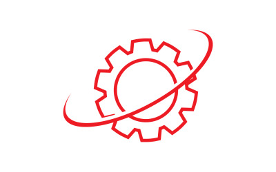 Engranaje Vector Icono Ilustración Diseño V9