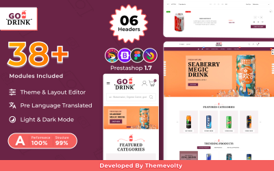 Go Drink – Алкоголь, Коктейли – Адаптивная тема PrestaShop Premium Drink