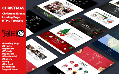 Jul - Julevenemang HTML-mall för målsida