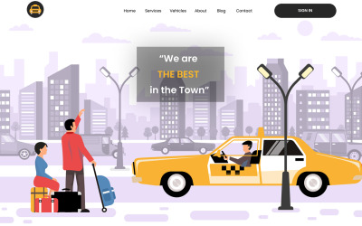 Шаблон целевой страницы CityTaxi