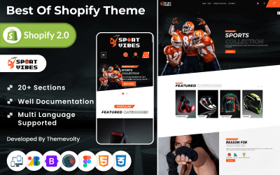 Sport Vibes — адаптивная премиум-тема Mega Sports Shopify 2.0 Premium