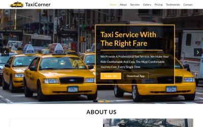 TaxiCorner - Modelo de página de destino HTML5 do serviço de reserva de táxi