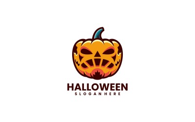 Halloween jednoduché logo maskota