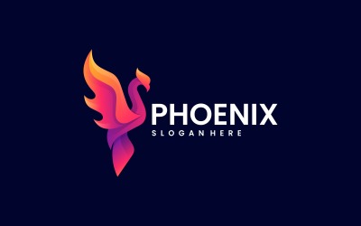 Kolorowe logo Phoenix w stylu 1