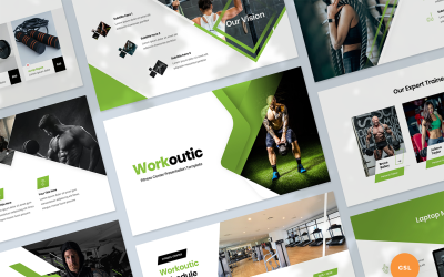 Fitnesz és edzőterem bemutató Google Slides sablon
