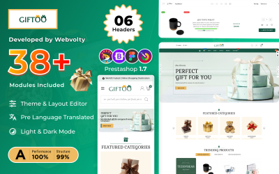 Giftoo Gift- art-pottery-gift Premium Responsive Prestashop 1.7 Theme