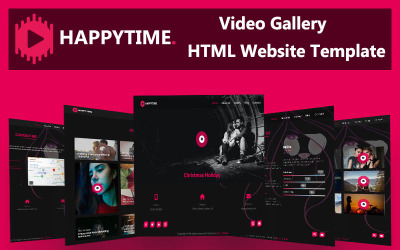Happy Time - HTML-websitesjabloon voor videogalerij