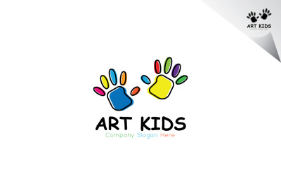 Minimal ART KIDS Logo Şablonu