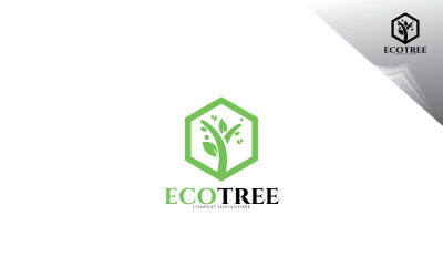 Modèle de logo d&amp;#39;arbre écologique moderne