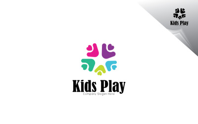 Modèle de logo de jeu moderne pour enfants