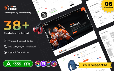 Sportvibes Mega World – Obuv Sport – Obuv Téma PrestaShop 8.0