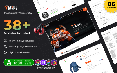 Sportvibes Mega World–Skor Sport–Skor PrestaShop-tema