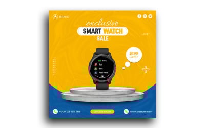 Watch Sale Instagram Banner Social Media Post Template