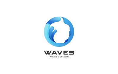 Circle Wave Gradient Logo Style 1