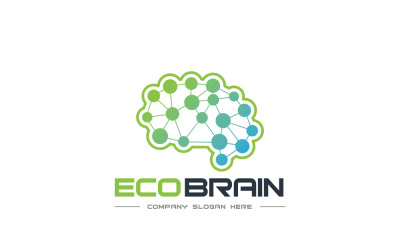 Minimální šablona loga Eco Brain