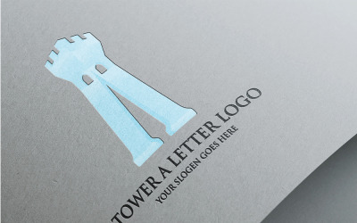 Minimalny i nowoczesny szablon logo wieży z literami