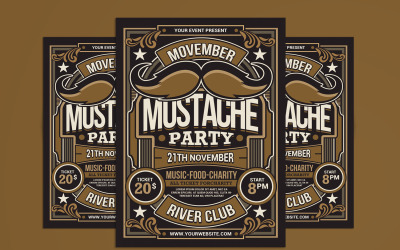 Dépliant Movember Moustache Party