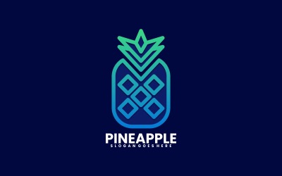 Logo sfumato di linea di ananas