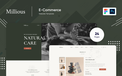 Millious Eight | Gyógyfürdő és Szépségszalon sablon Figma és Photoshop