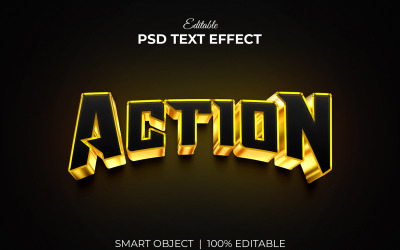 Akcja Luksusowa edytowalna makieta efektu tekstowego 3D