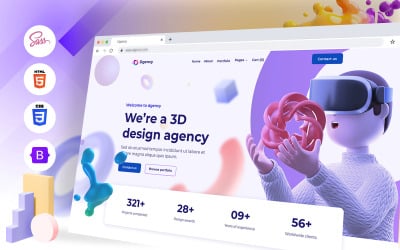 Dgency - HTML-шаблон агентства дизайну