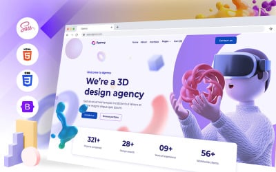 Dgency - HTML-шаблон дизайнерского агентства