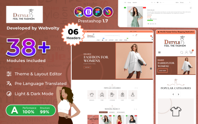 Dstyle Mega Fashion – адаптивная премиум-тема «Одежда и обувь»