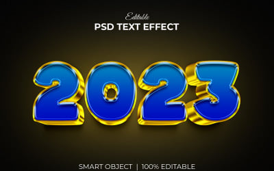 2023 Effet de texte de luxe 3d modifiable