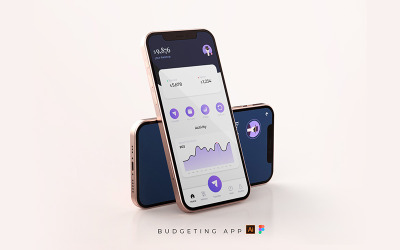Gebruikersinterface voor app voor financiën of budgettering