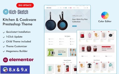 KichSketch – Prodejna kuchyňských domácích spotřebičů Téma Prestashop