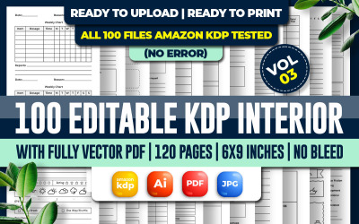 Pack d&amp;#39;intérieur KDP méga modifiable Vol 03