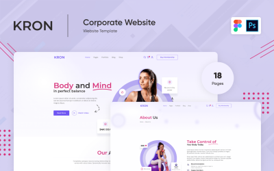 Шаблон Kron Fitness Three and Gym