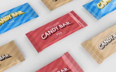 Candy Bar Mockup-sjabloon Vol 15