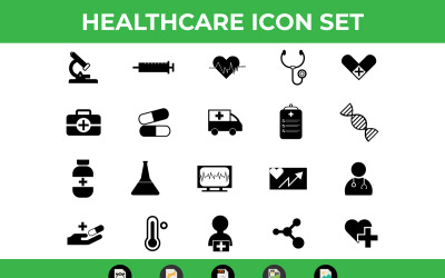 Gezondheidszorg en medische pictogrammen Vector en SVG