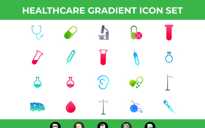 Gezondheidszorg en medische verloop Icon Set