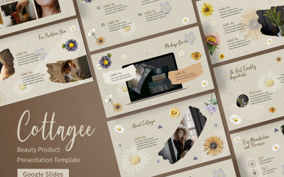 Güzellik Ürün Sunumu Google Slayt Şablonu