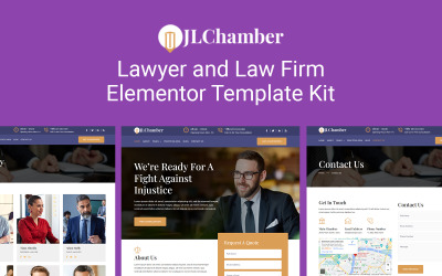 JLChamber - Kit de modèles Elementor pour avocat et cabinet d&amp;#39;avocats
