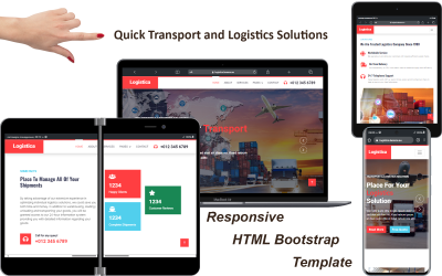 Logistieke sjablonen - Responsieve HTML Bootstrap