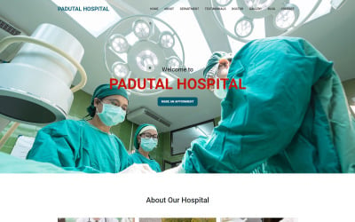 Padutal Kórház – Kórház nyitóoldalának sablonja