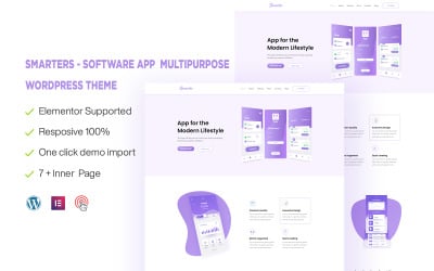 Smarters - Software 0r App Multipurpose &amp;amp; Responsive WordPress Theme