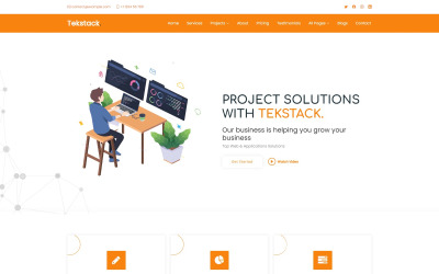 Tekstack - Шаблон веб-сайта ИТ-решений и программных решений