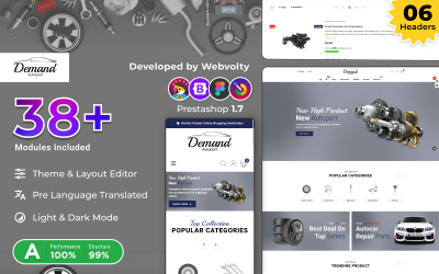 Тема PrestaShop Mega Auto–Part–Spare