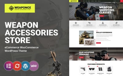 Weaponce - Tema WooCommerce para entrenamiento con armas, club de tiro y armas