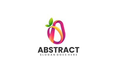 Logotipo de degradado de fruta abstracta