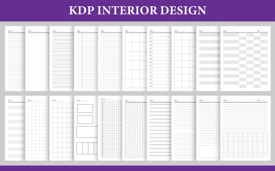 Papéis de notebook para impressão Editável KDP Interior