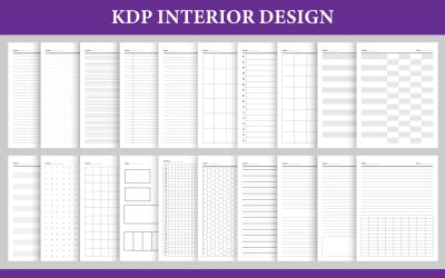 Papiers de cahier imprimables Intérieur KDP modifiable