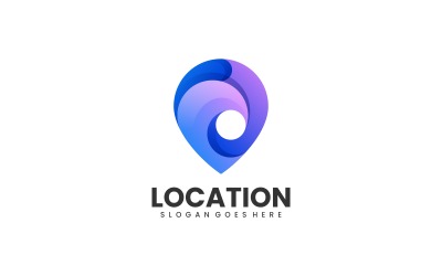Projekt logo z gradientem lokalizacji